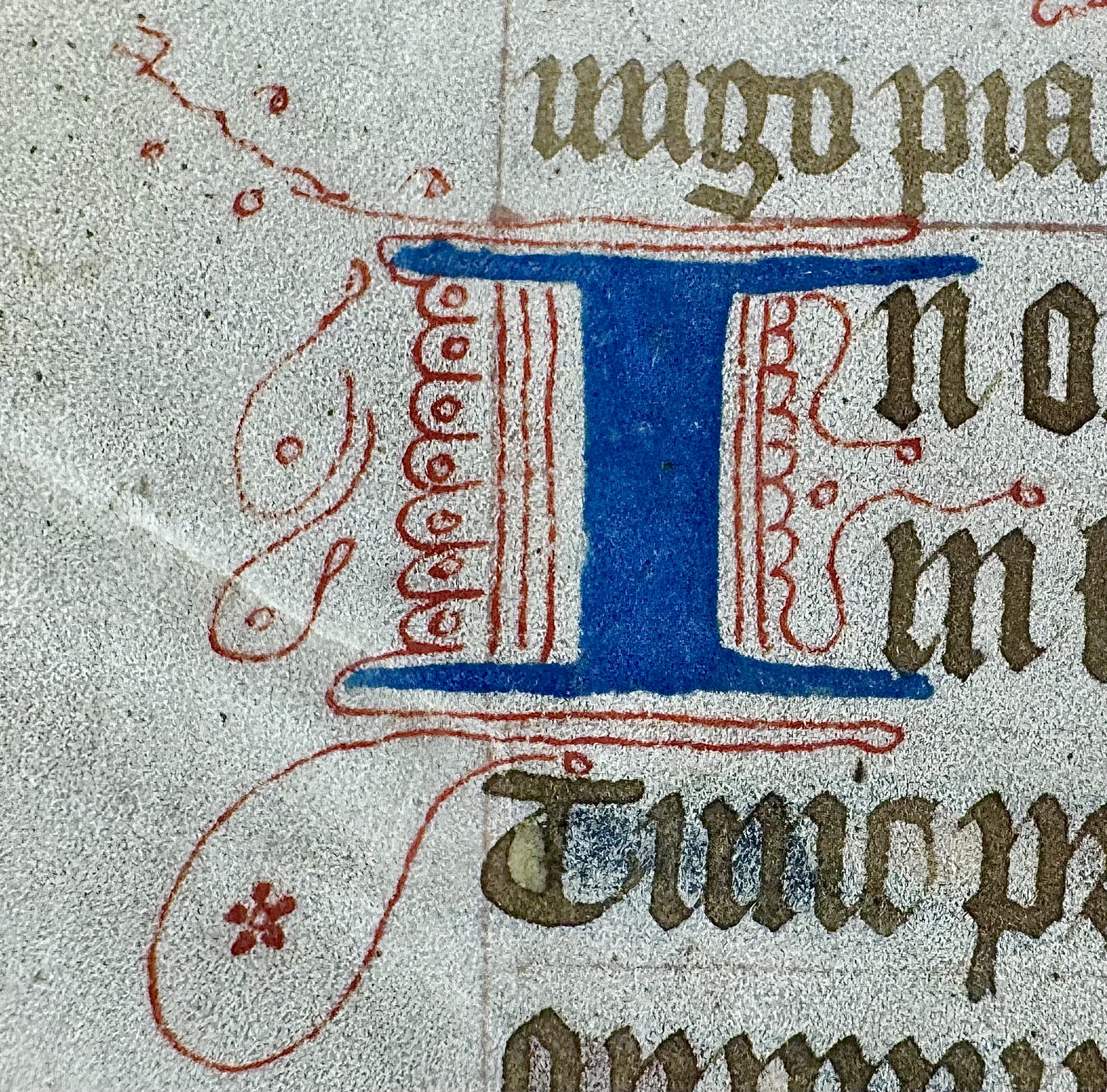 Illuminated Manuscript Leaf from a Book of Hours (c. 1250)